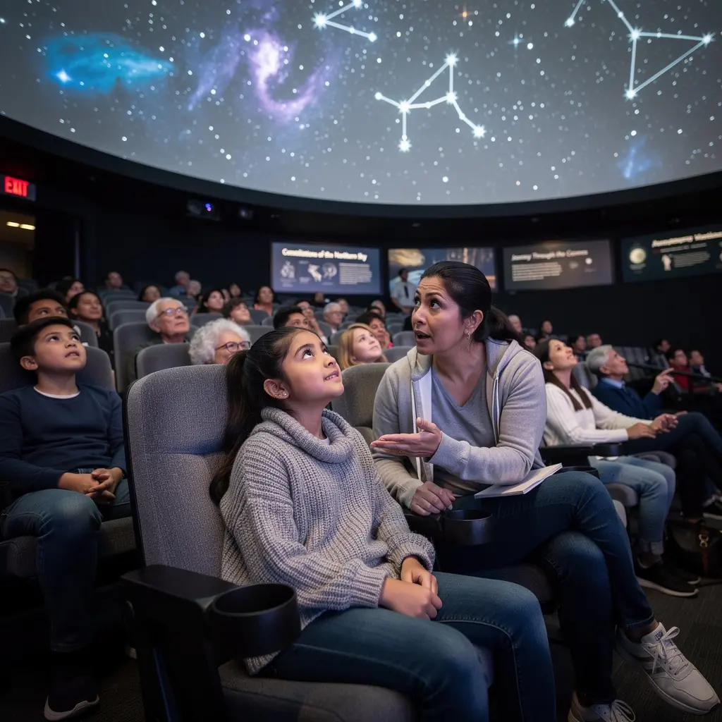 Przewodnik omawiający historię eksponatów w muzeum.
